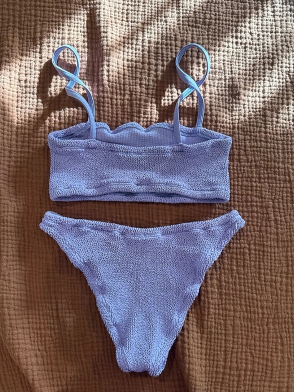 Hunza G Gigi Lilac Textured Bikini Set - Picture 4 of 4